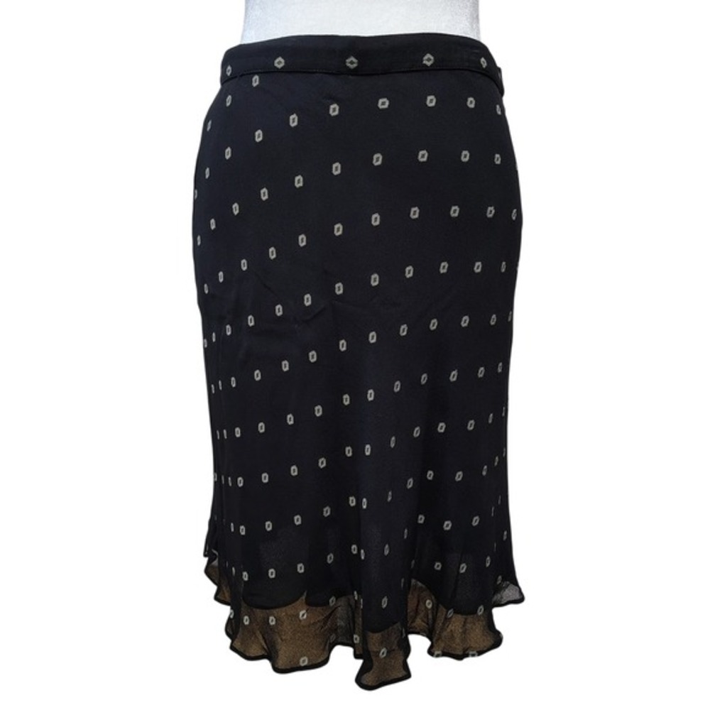 Vintage 90s Randy Kemper Skirt‎ Womens Size 8 Black Mini Geometric Print